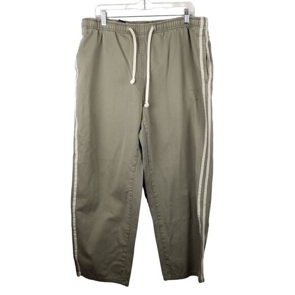 Op Vintage Twill Pull On Pants Women's large Drawstring Green Khaki - Picture 1 of 10